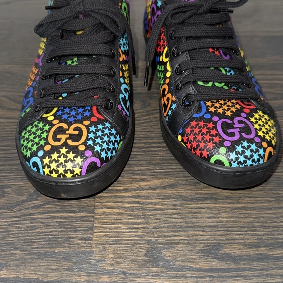 Gucci GG Supreme Psychedelic Sneakers-610086-Authentic-EUC - Picture 3 of 12